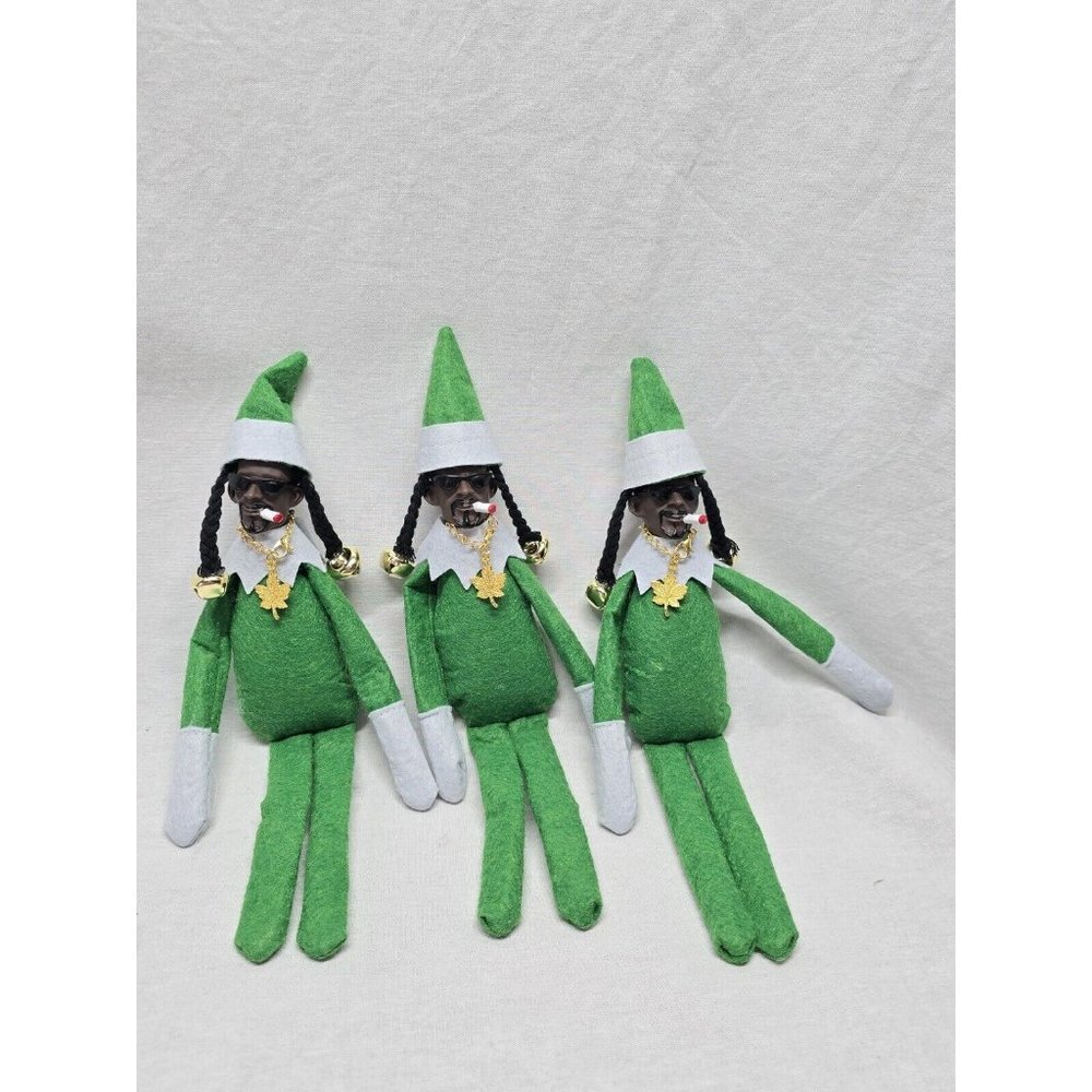 Snoop Dog Look A Like Shelf Elf- Funny Gag Gift- Christmas, Birthday- Lot Of 3
